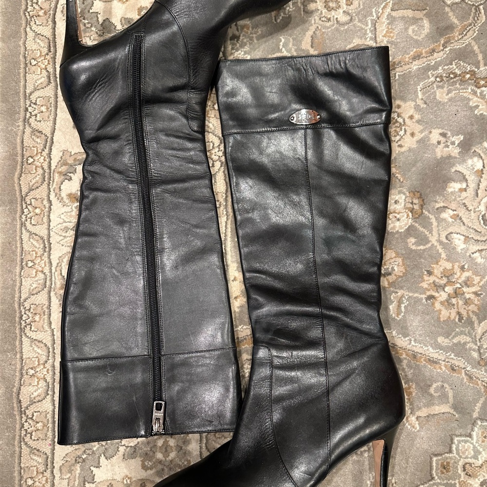 Coach Black Heeled Boots